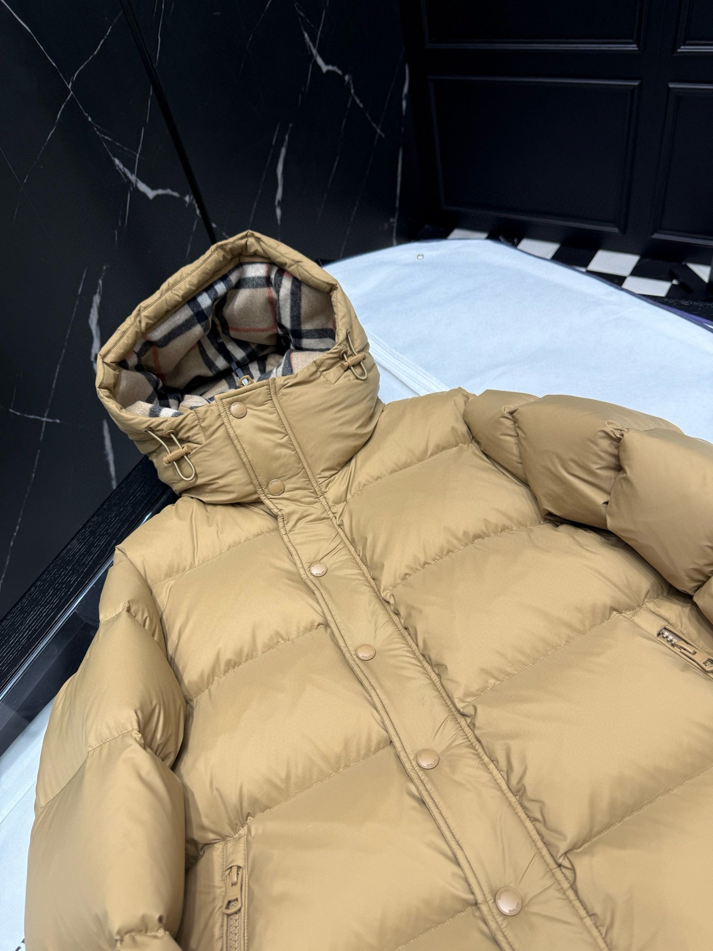 Burberry Hooded Quilted Down Jacket