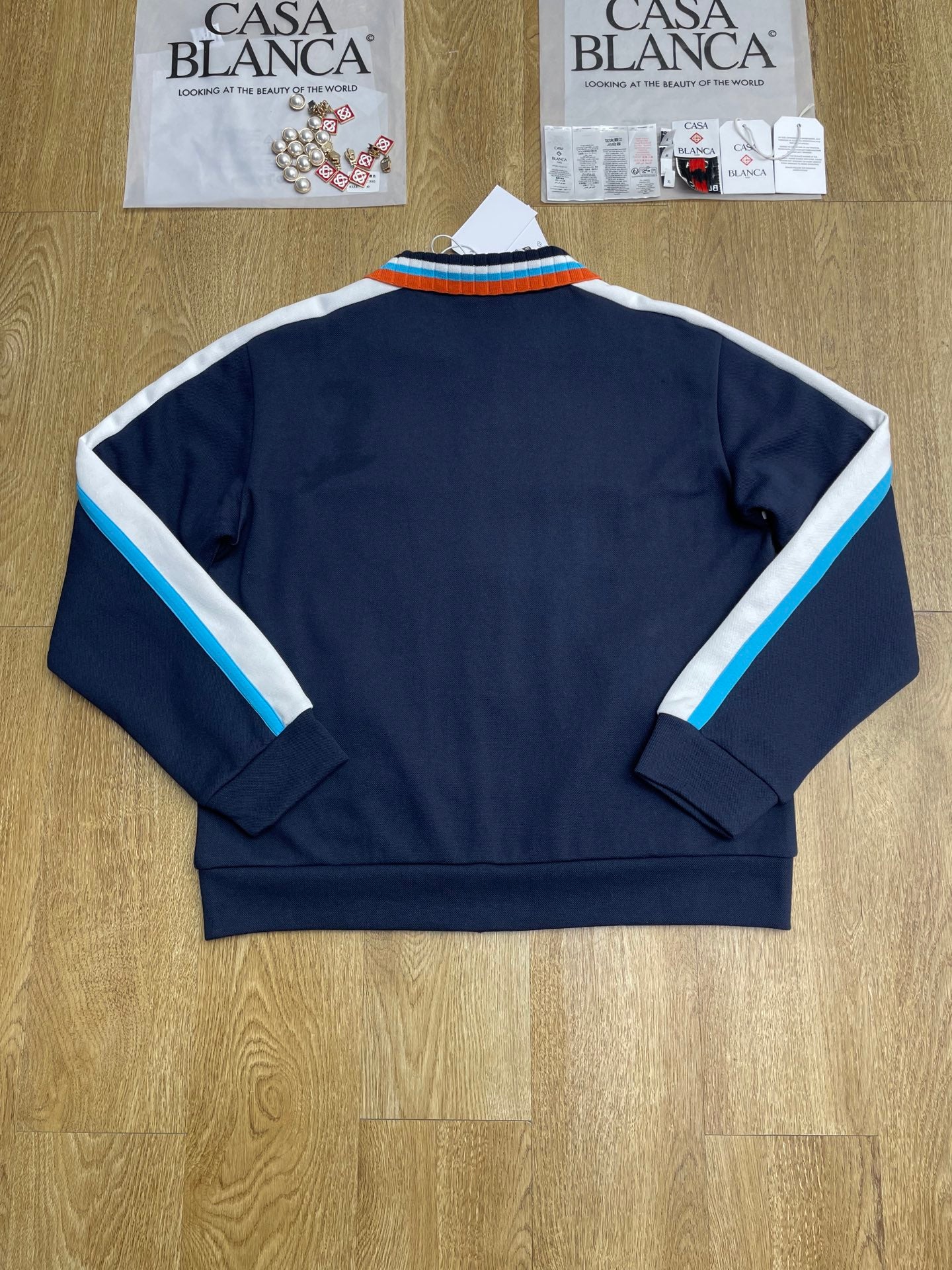 Casablanca panelled zip-up jacket