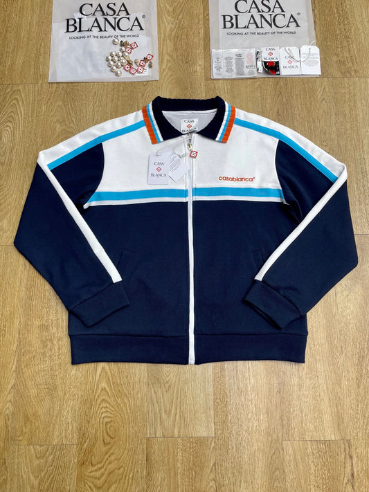 Casablanca panelled zip-up jacket