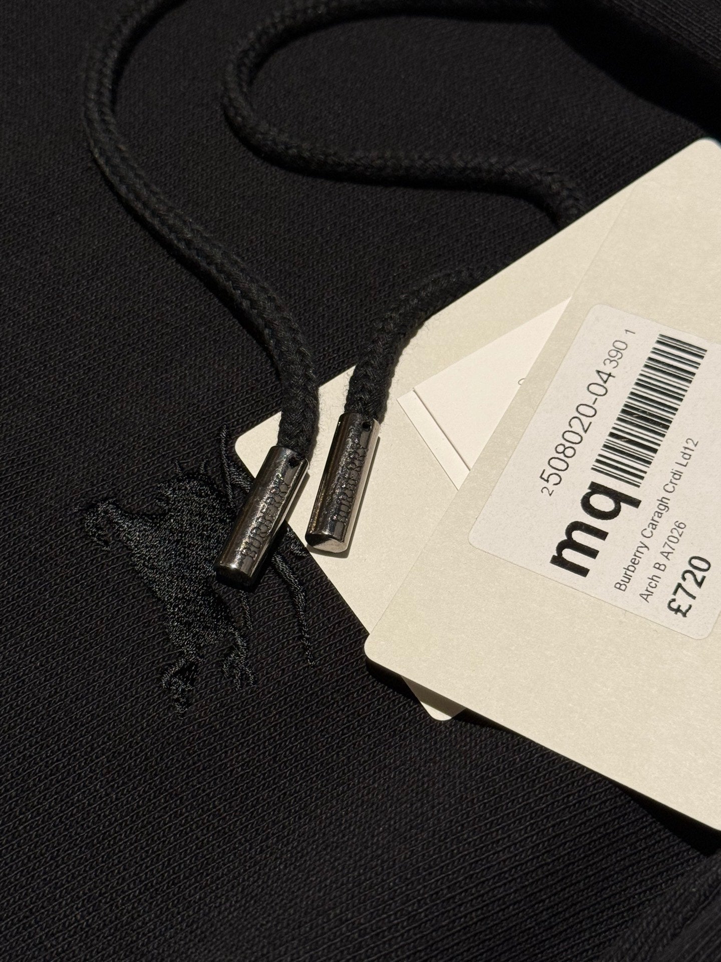 Burberry Check Trim Cotton Zip Hoodie