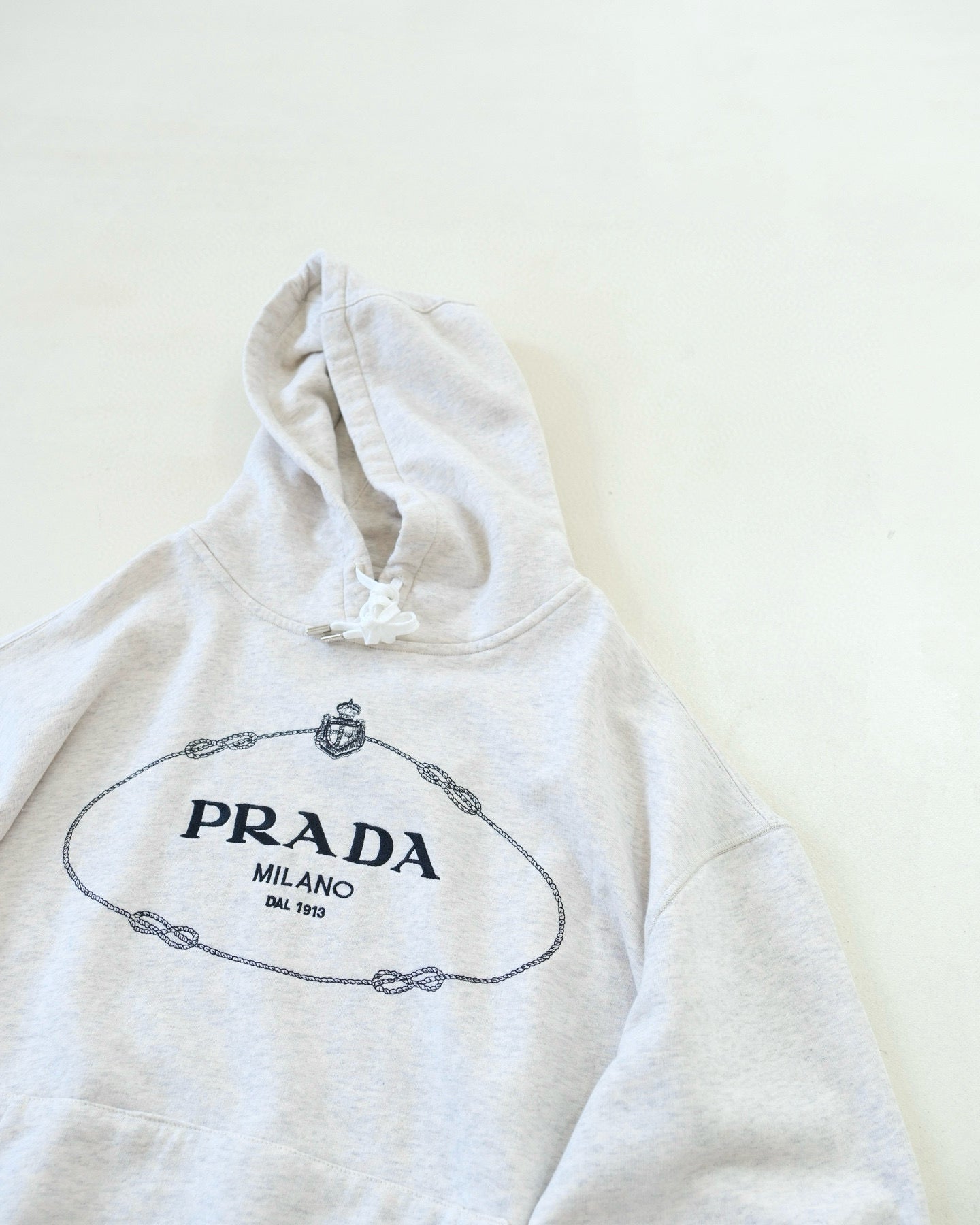 Prada logo pullover hoodie