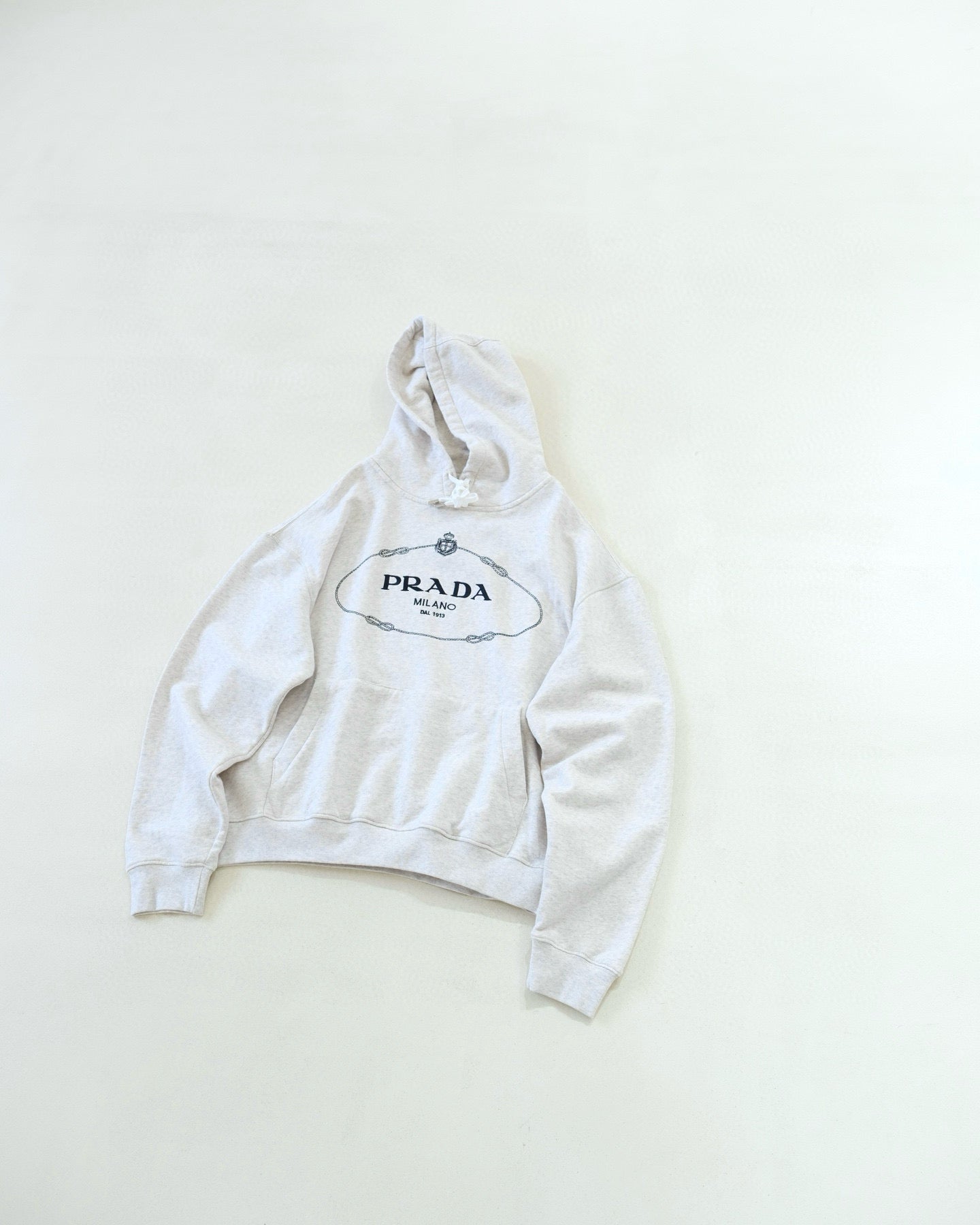 Prada logo pullover hoodie