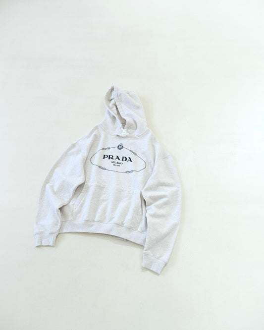 Prada logo pullover hoodie