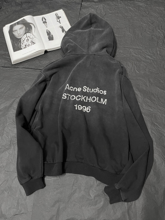 Acne Logo oversized hooded sweater