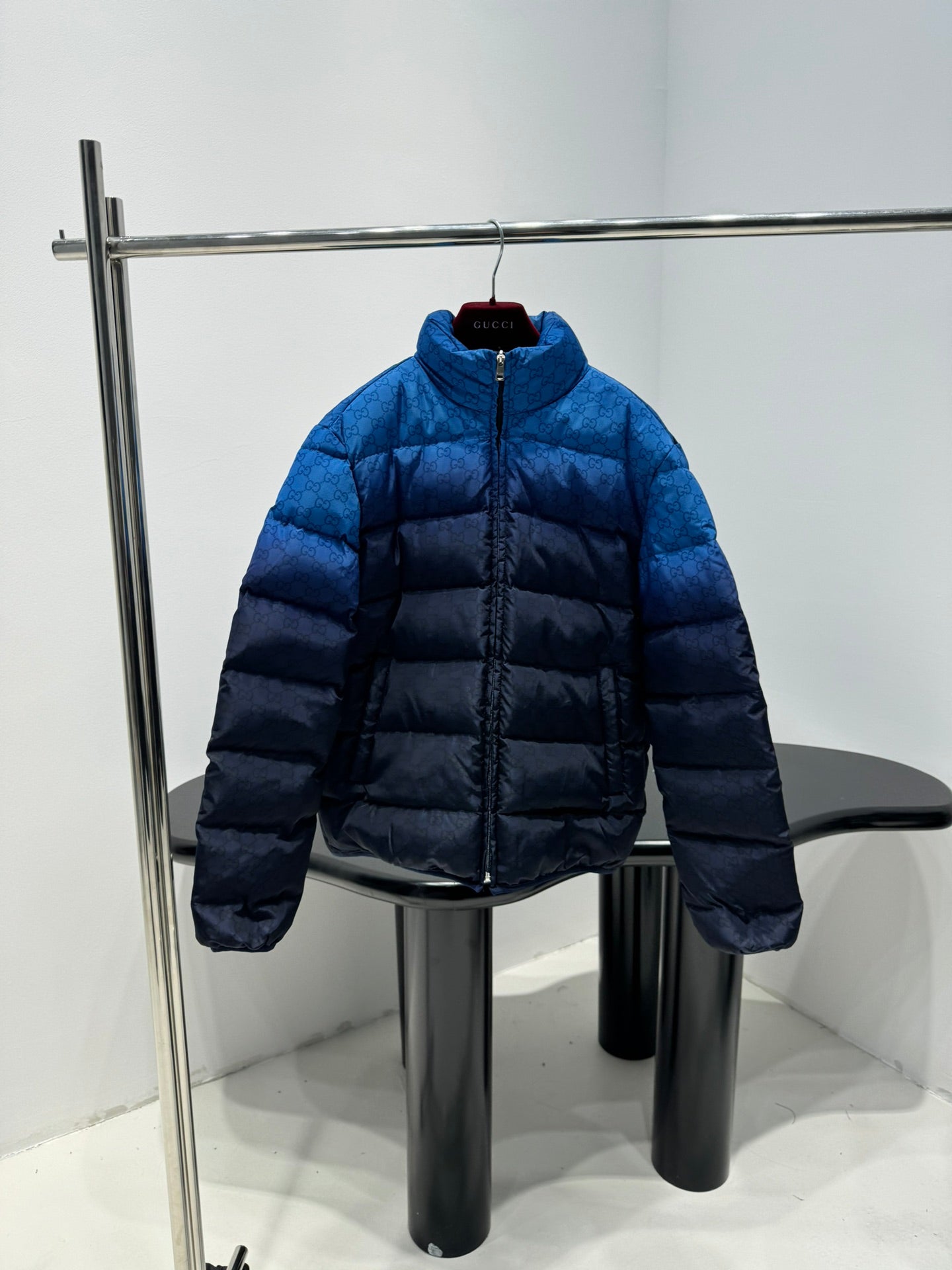 GG Printed technical poplin zip jacket