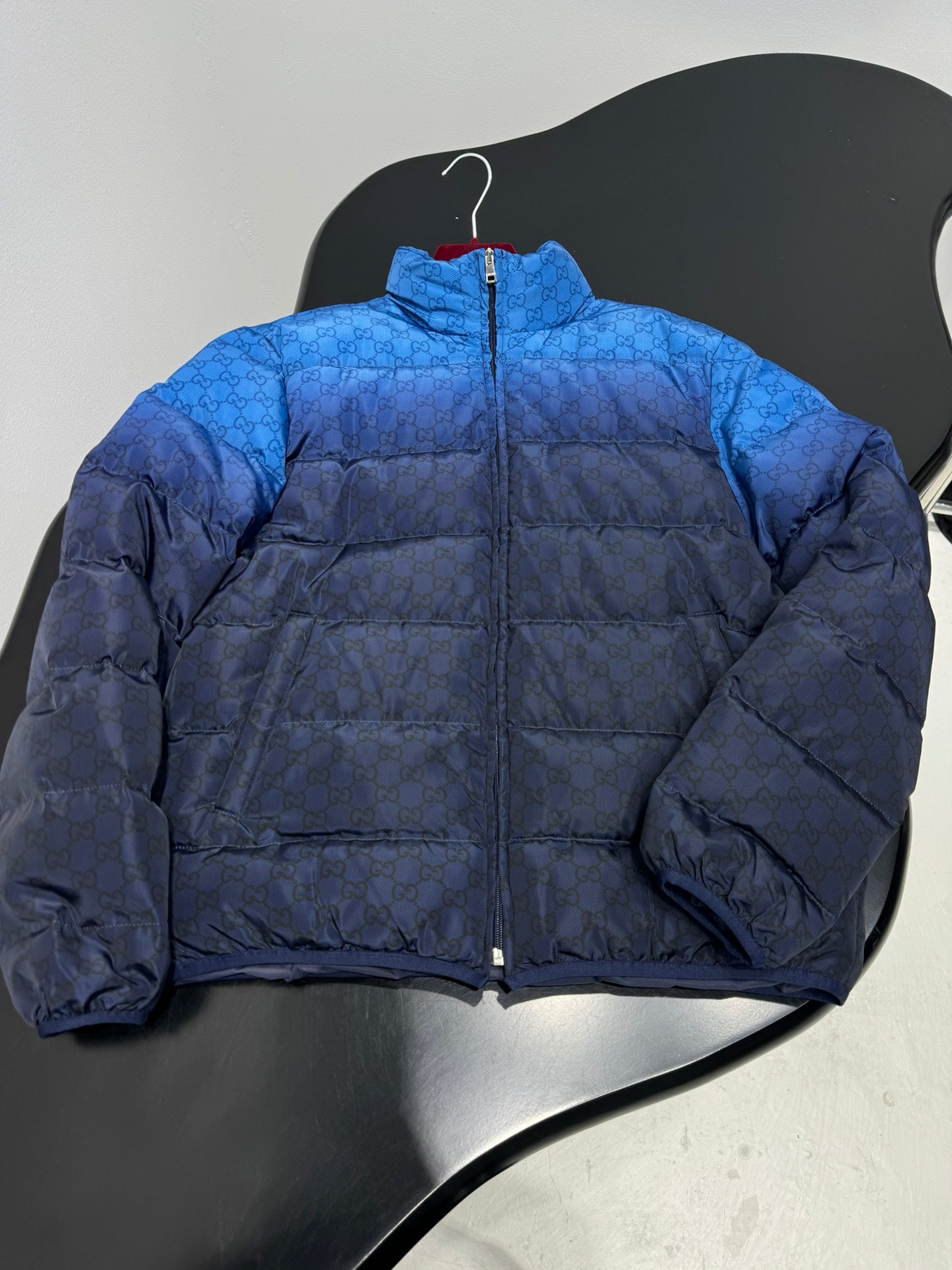 GG Printed technical poplin zip jacket