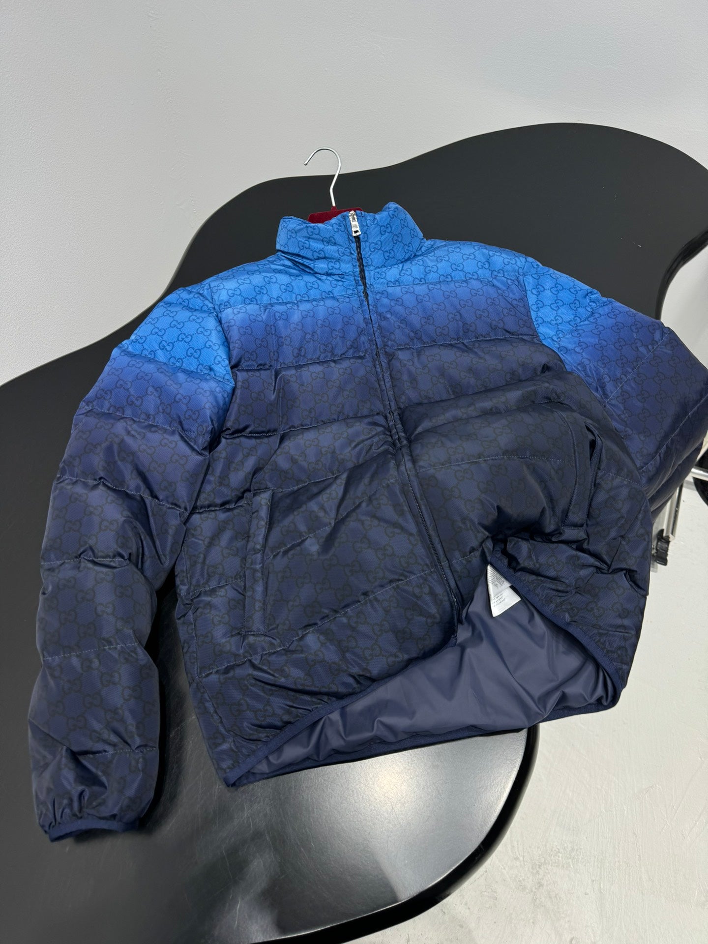 GG Printed technical poplin zip jacket