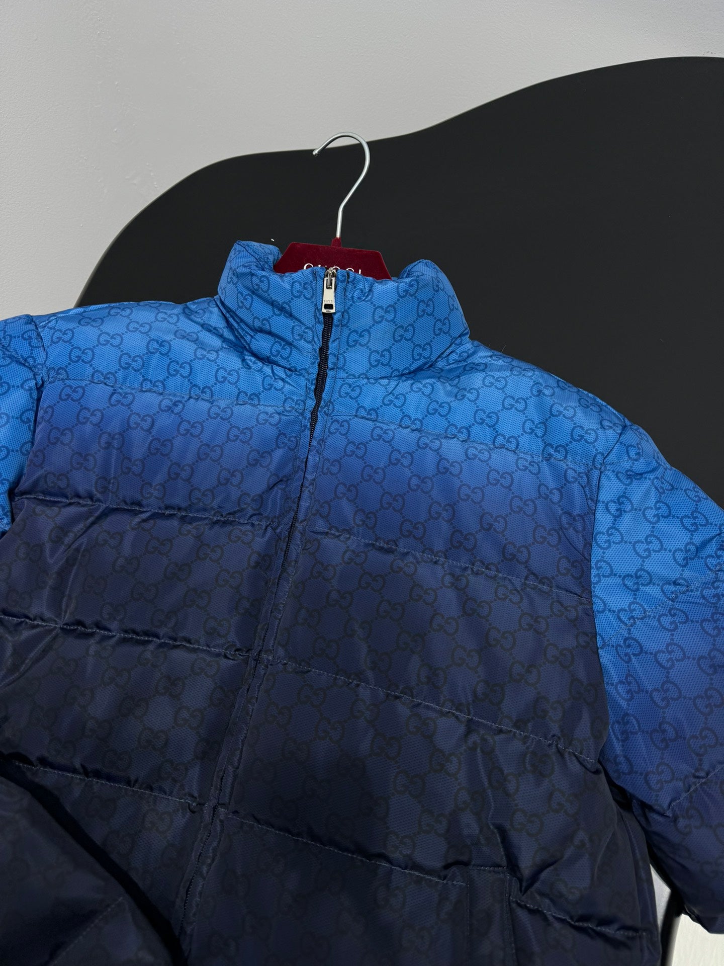 GG Printed technical poplin zip jacket