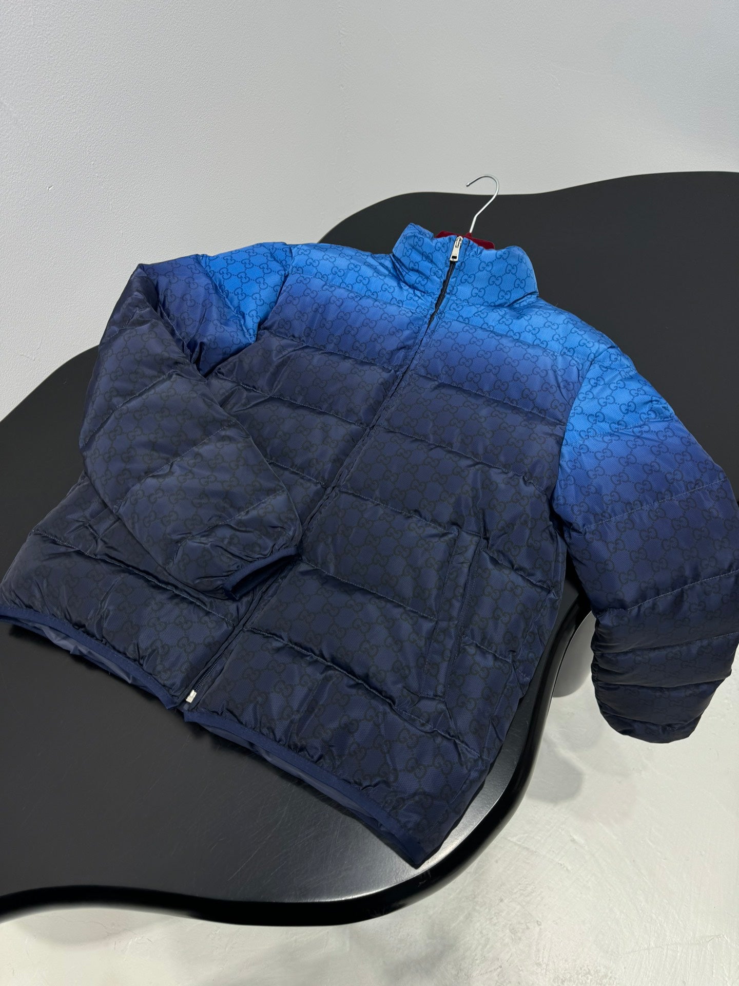 GG Printed technical poplin zip jacket