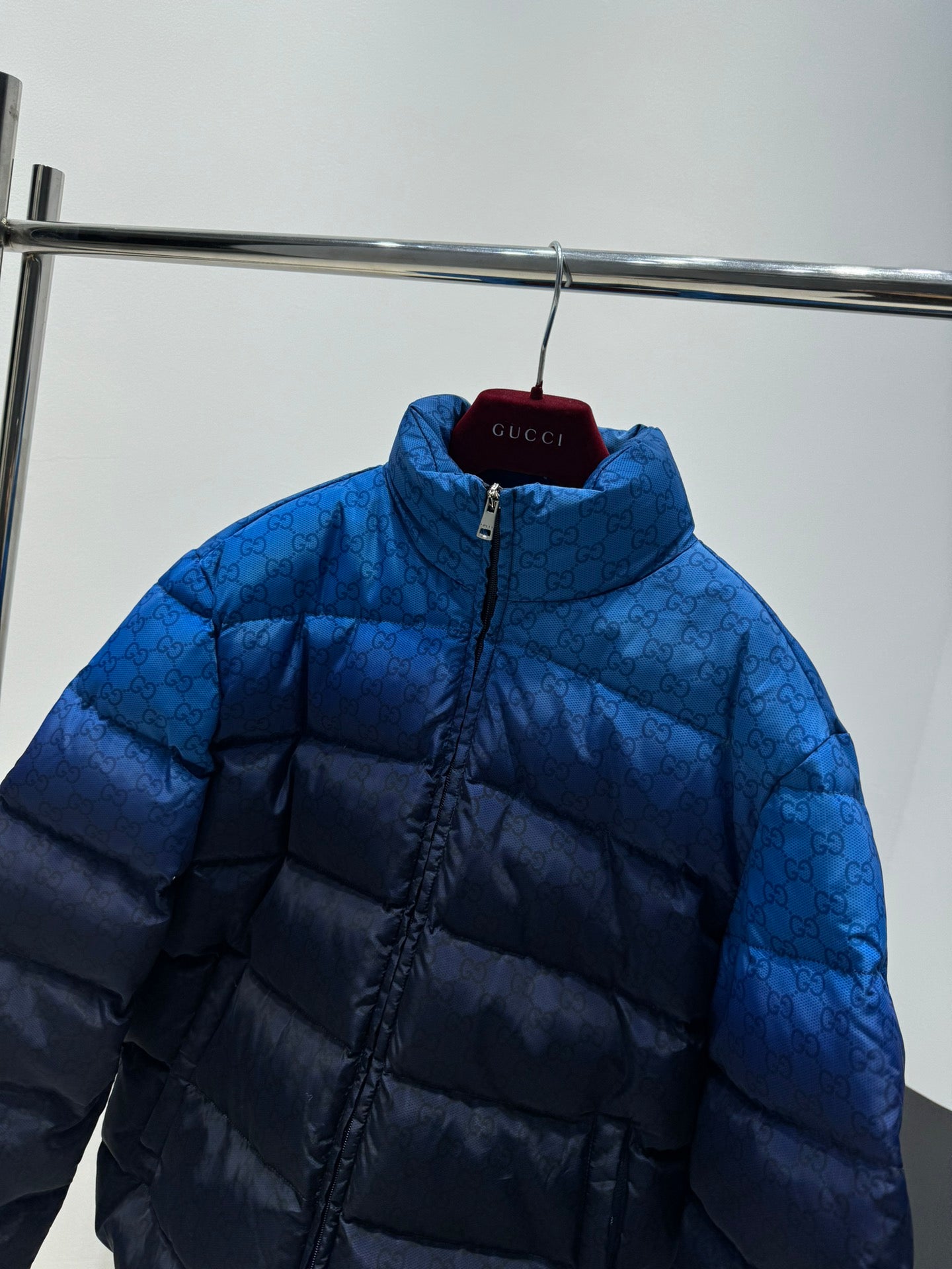 GG Printed technical poplin zip jacket