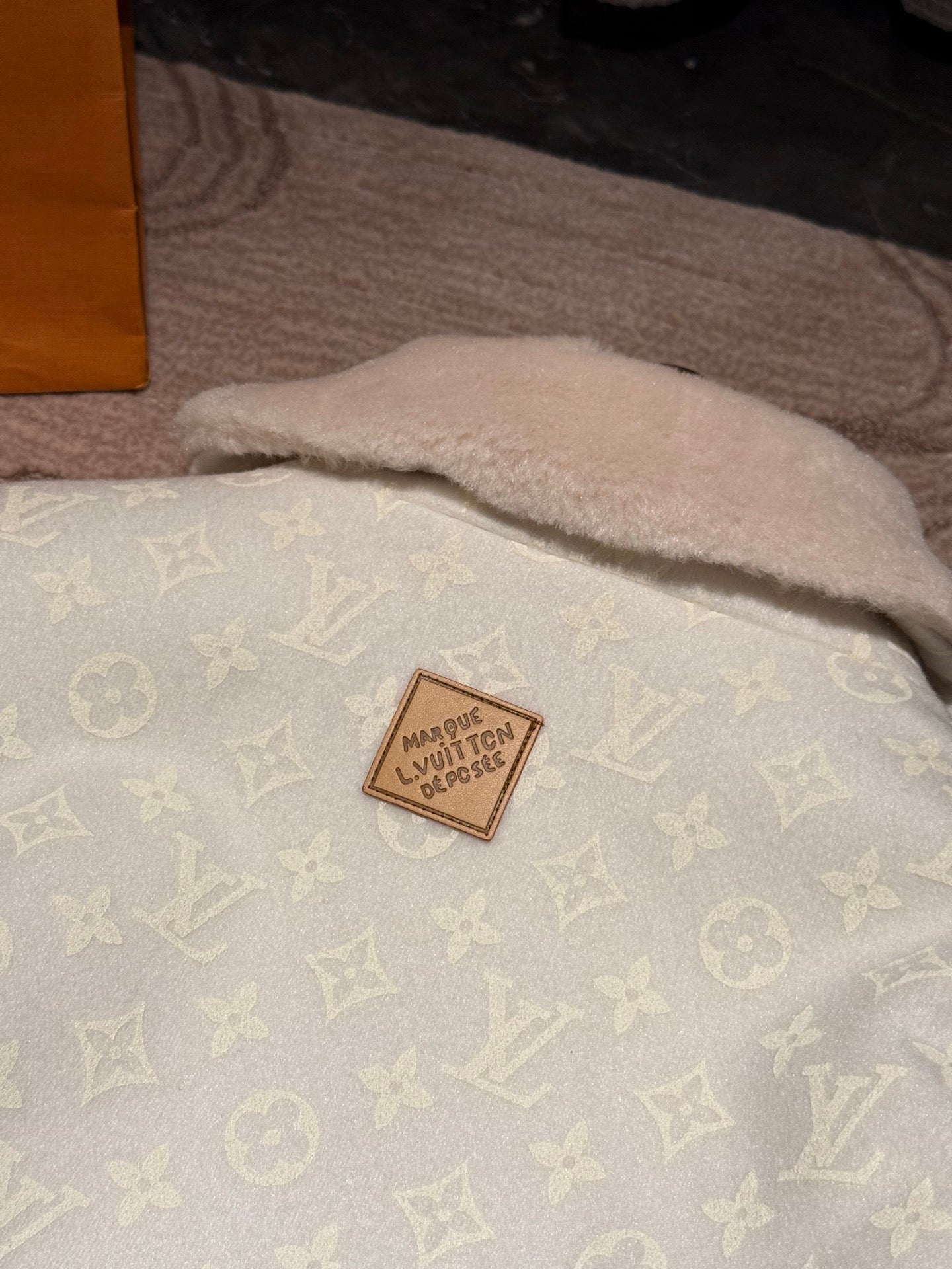 LV Monogram Blouson With Shearling Collar Jacket 1AJBD1