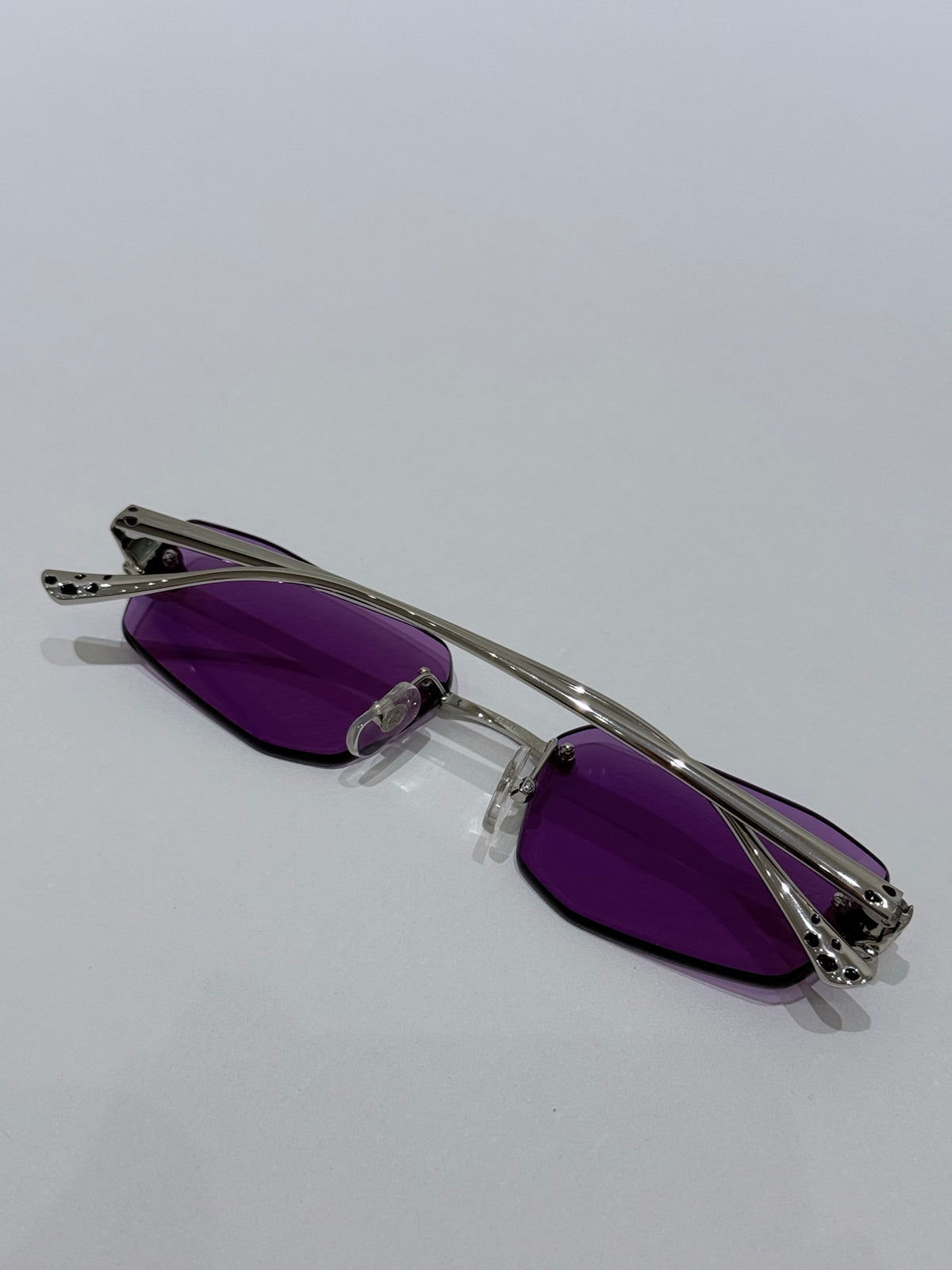 Cartier CT0474S 003 Sunglasses Purple Rectangle Shape