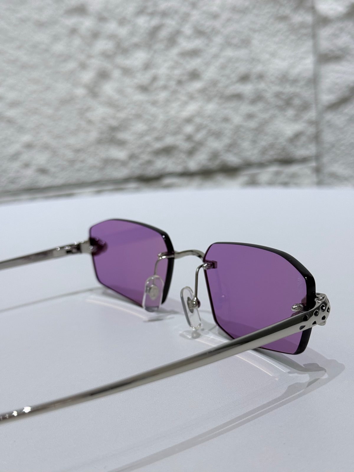Cartier CT0474S 003 Sunglasses Purple Rectangle Shape