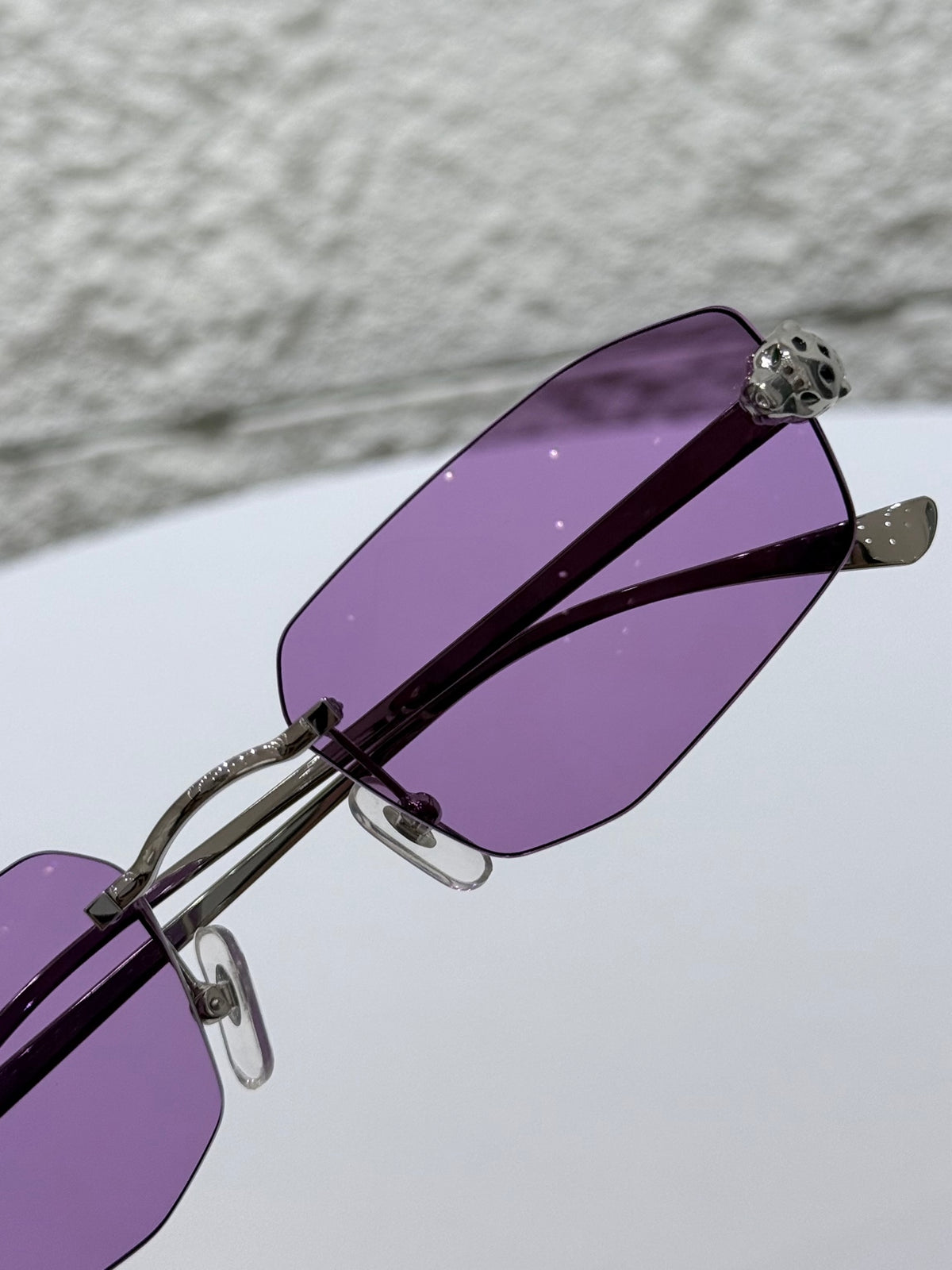 Cartier CT0474S 003 Sunglasses Purple Rectangle Shape