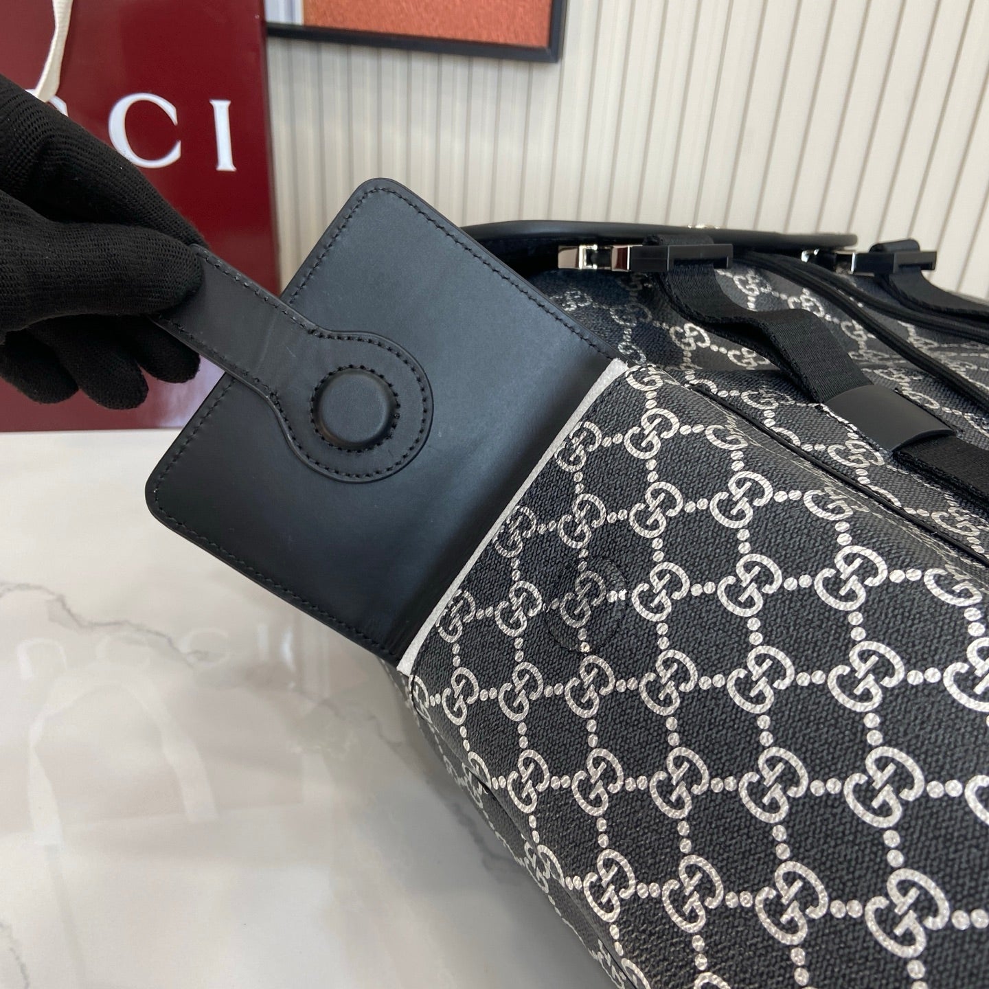 GG large backpack 2026 Cruise collection black/silver