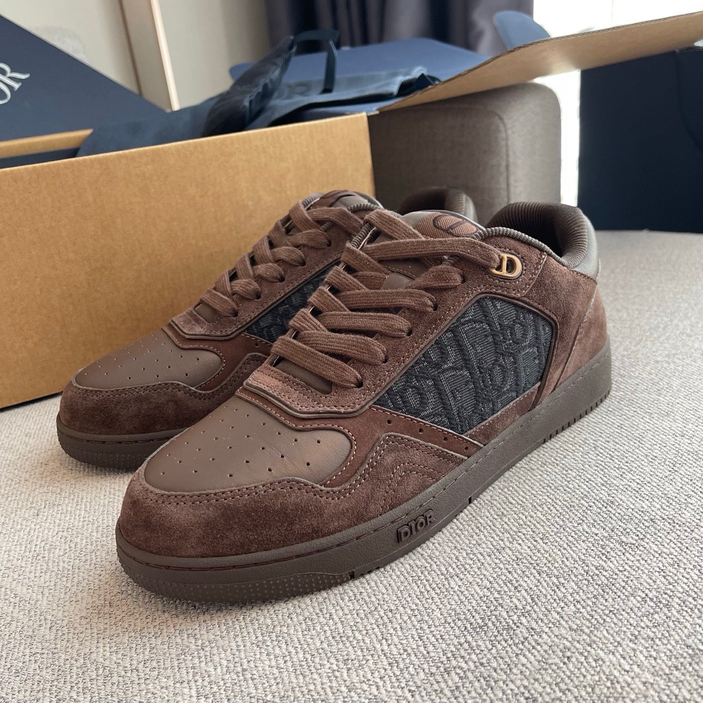 Dior B27 Uptown Low-Top Sneaker Brown suede