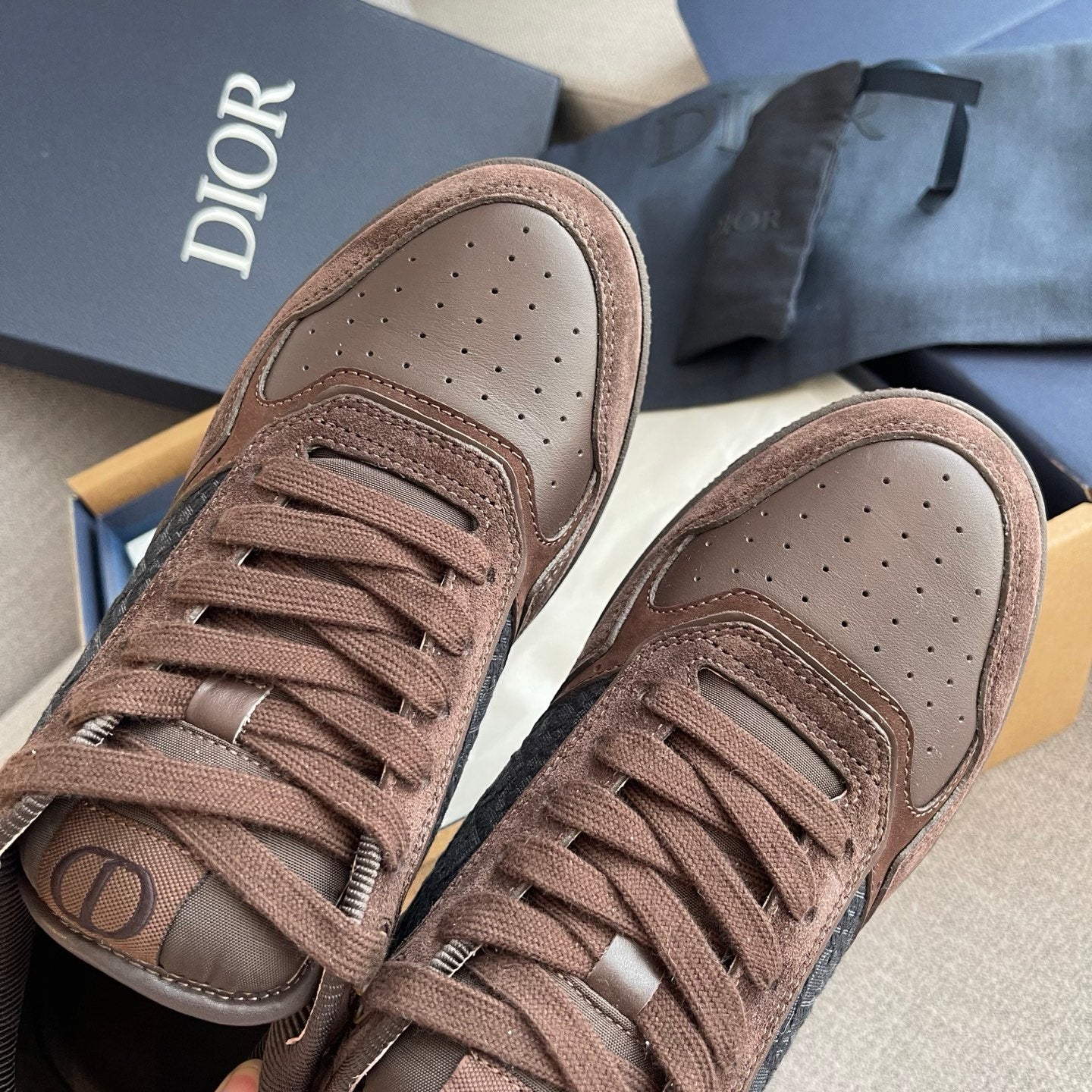 Dior B27 Uptown Low-Top Sneaker Brown suede