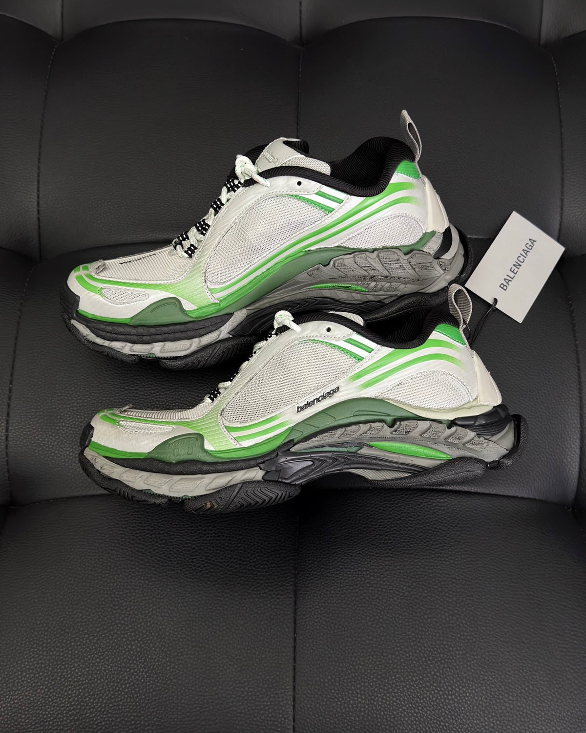 BB Triple S.2 Gradient Sneaker in Grey/green