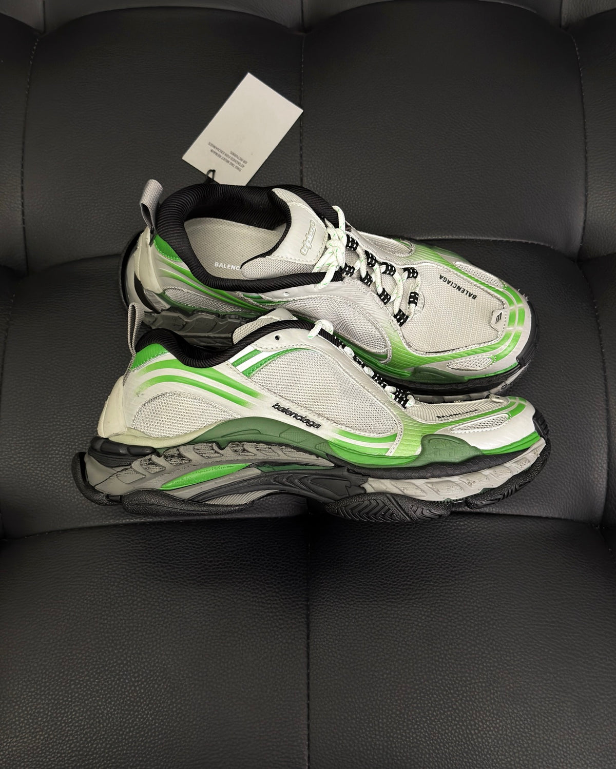 BB Triple S.2 Gradient Sneaker in Grey/green