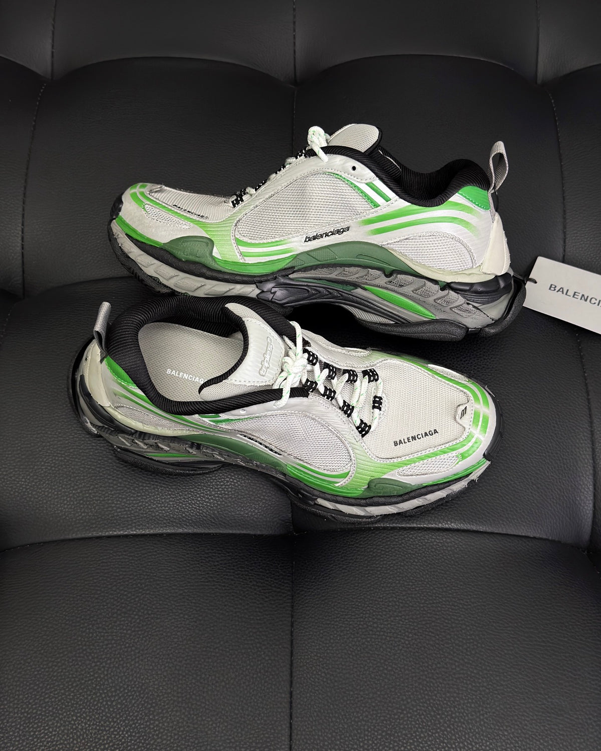 BB Triple S.2 Gradient Sneaker in Grey/green