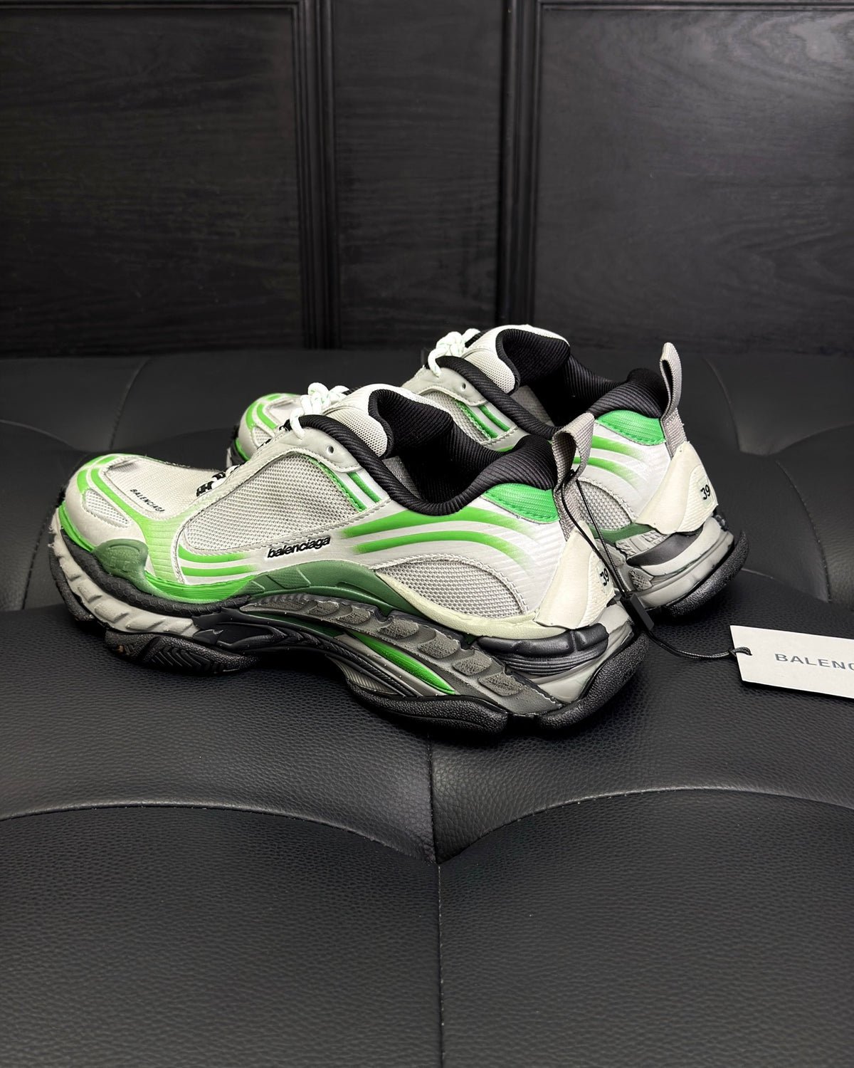 BB Triple S.2 Gradient Sneaker in Grey/green