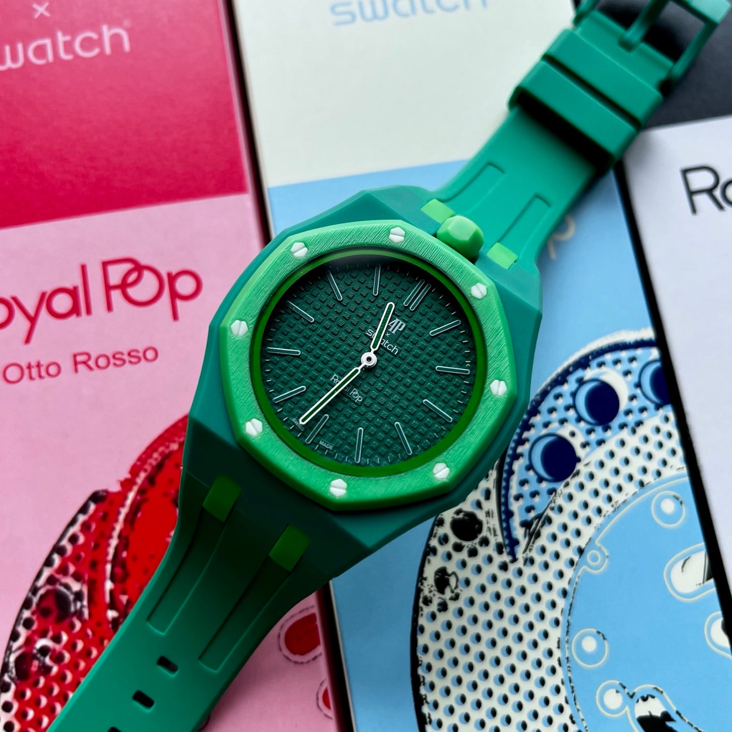 Swatch x AP Royal pop watch Green Eight