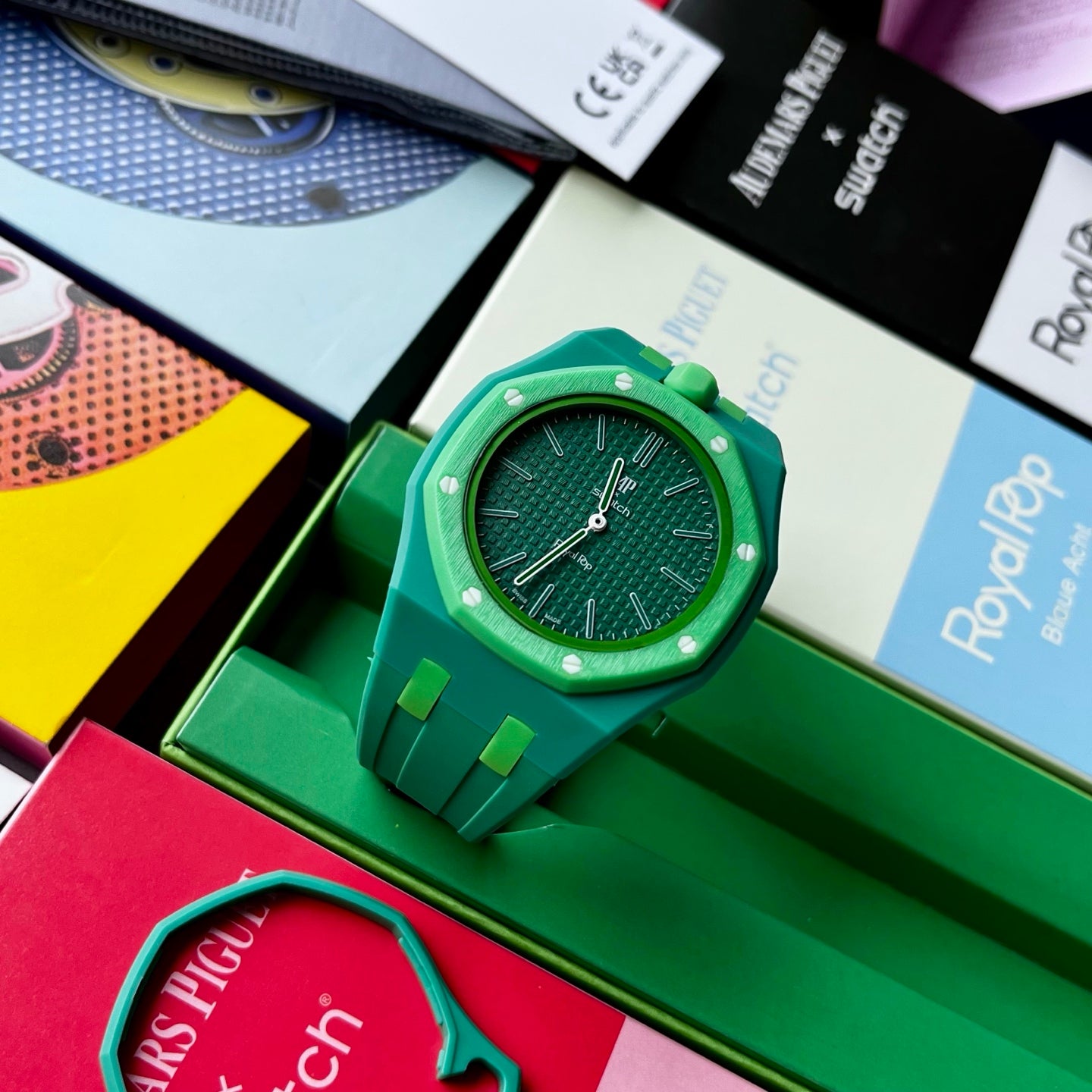 Swatch x AP Royal pop watch Green Eight