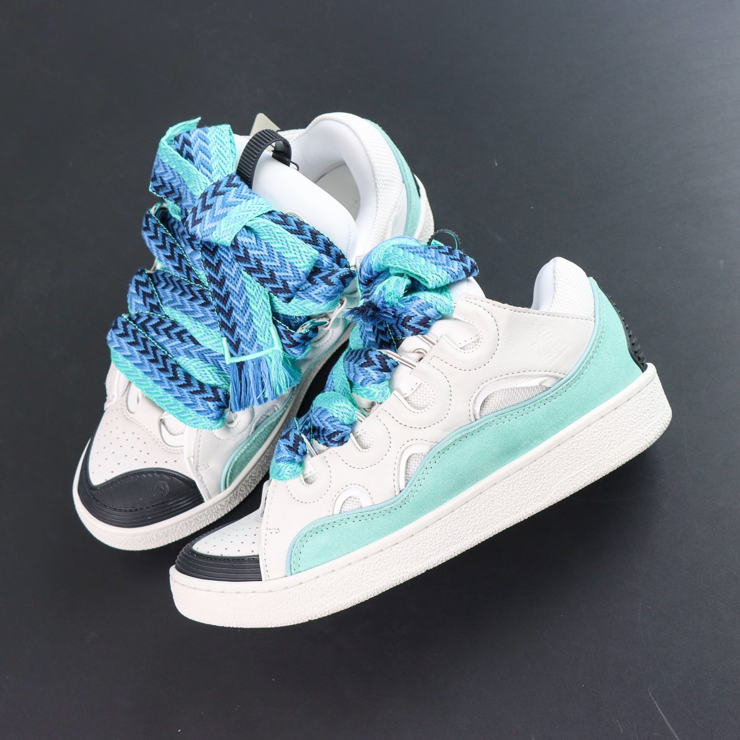 Lanvin Curb Sneakers 'White Green'