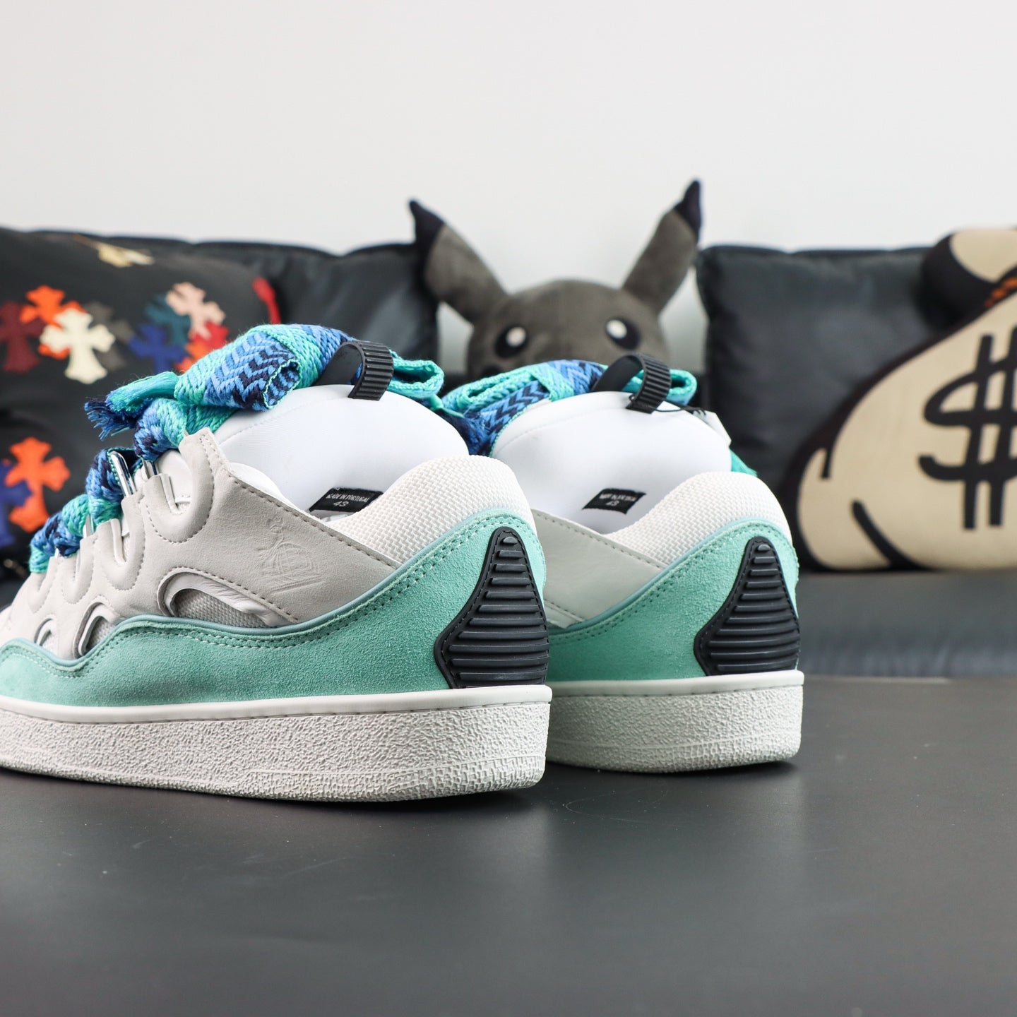 Lanvin Curb Sneakers 'White Green'