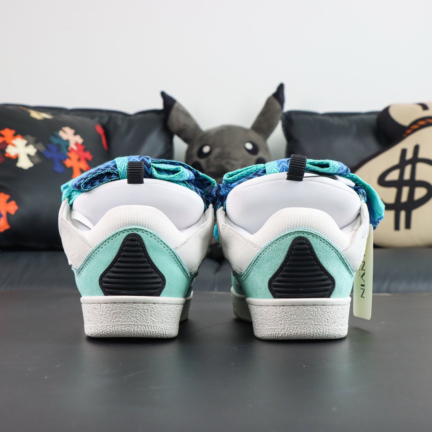 Lanvin Curb Sneakers 'White Green'