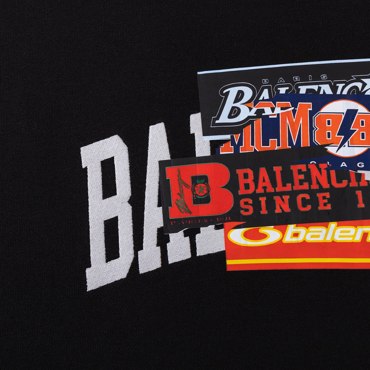 BB Men's Bumper Stickers Medium Fit Hoodie in Black