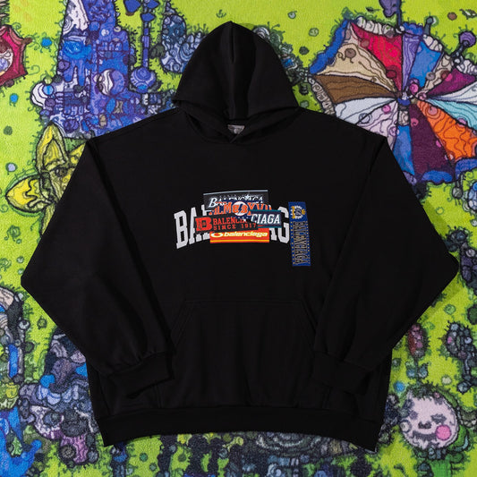 BB Men's Bumper Stickers Medium Fit Hoodie in Black