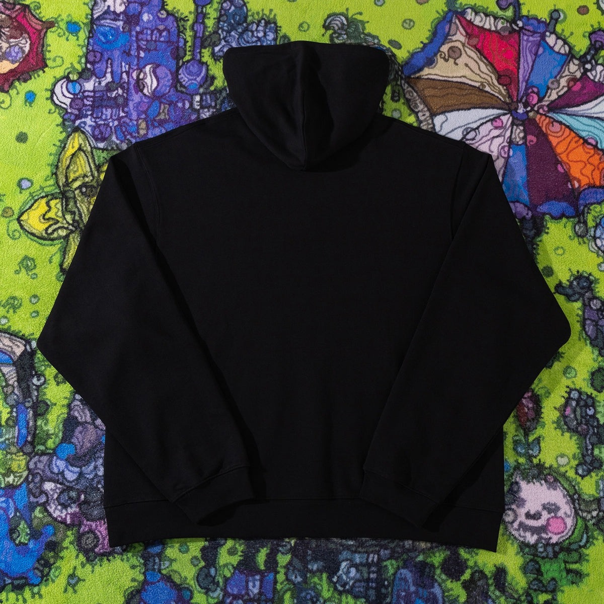 BB Men's Silver Tape Oversized Hoodie in Black