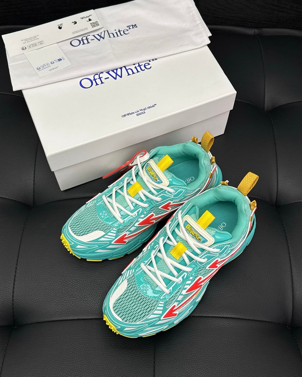 OW Right be right back sneakers teal colorway