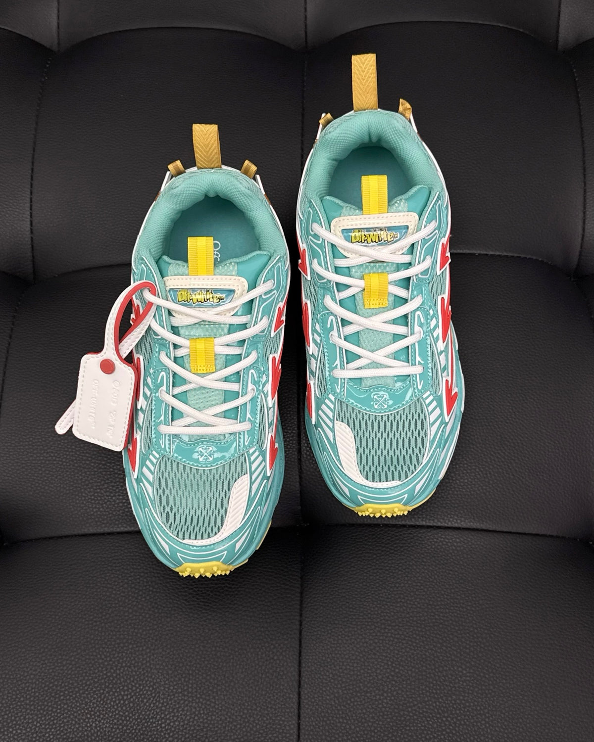 OW Right be right back sneakers teal colorway