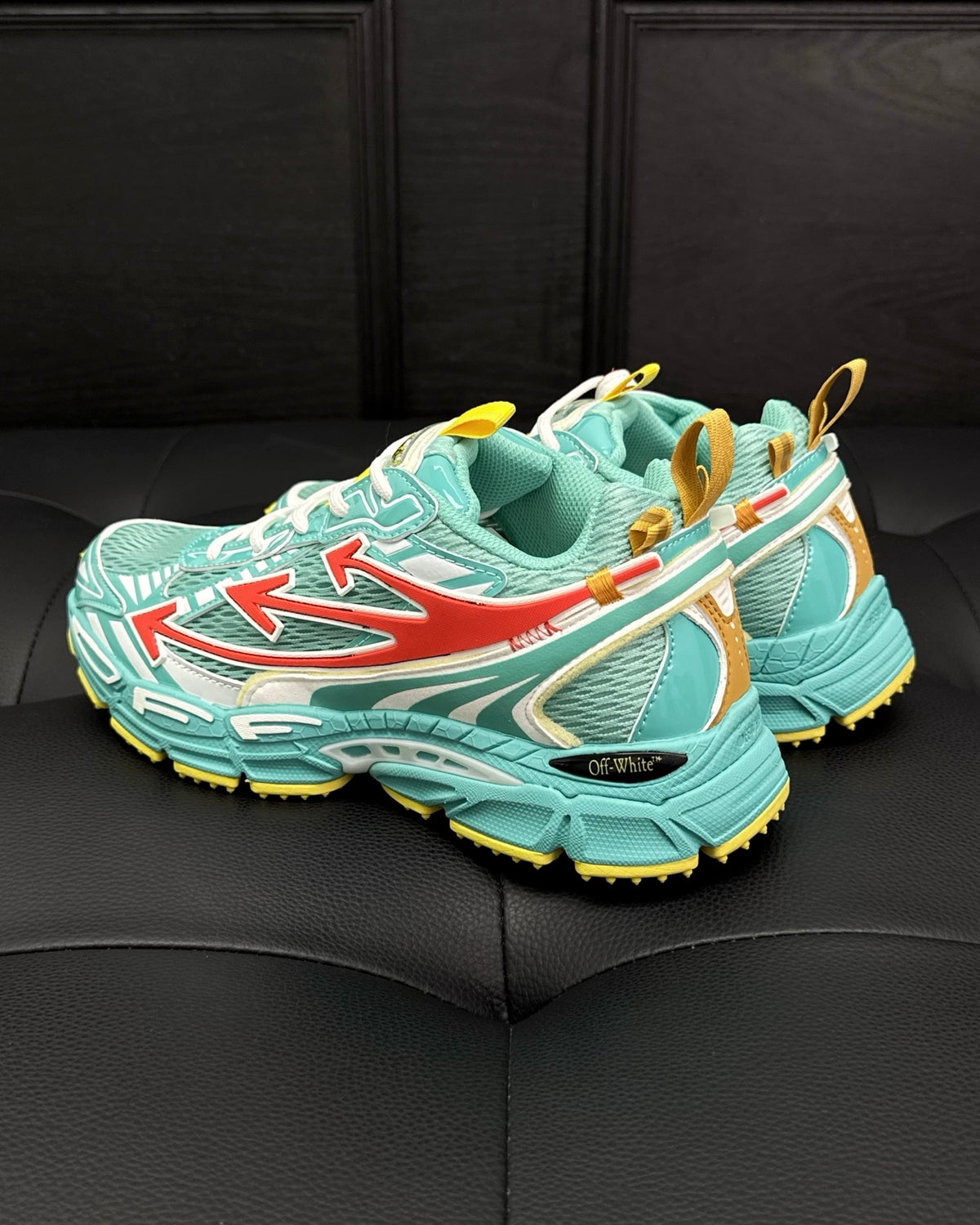 OW Right be right back sneakers teal colorway