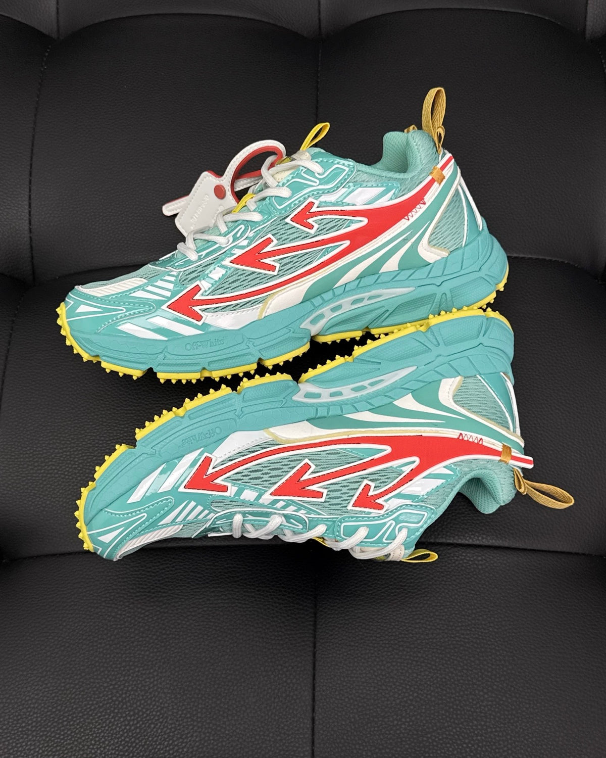 OW Right be right back sneakers teal colorway