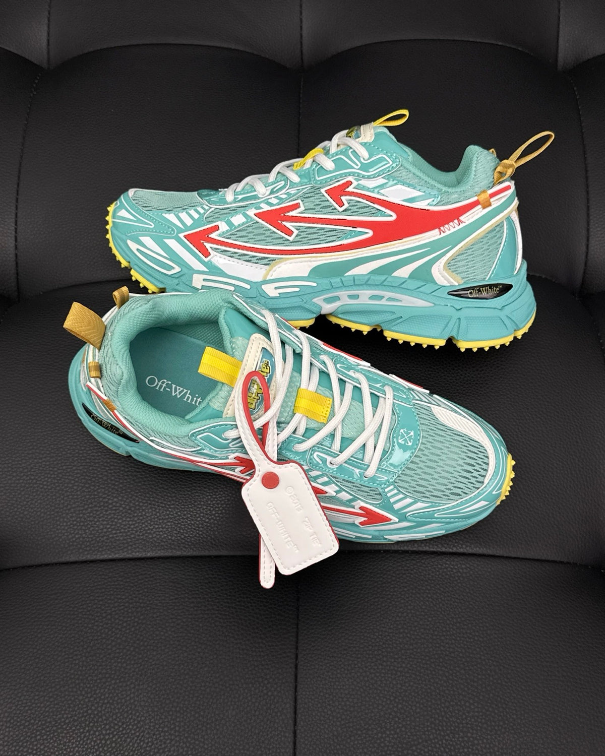OW Right be right back sneakers teal colorway