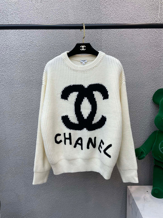 Chanel big logo sweater