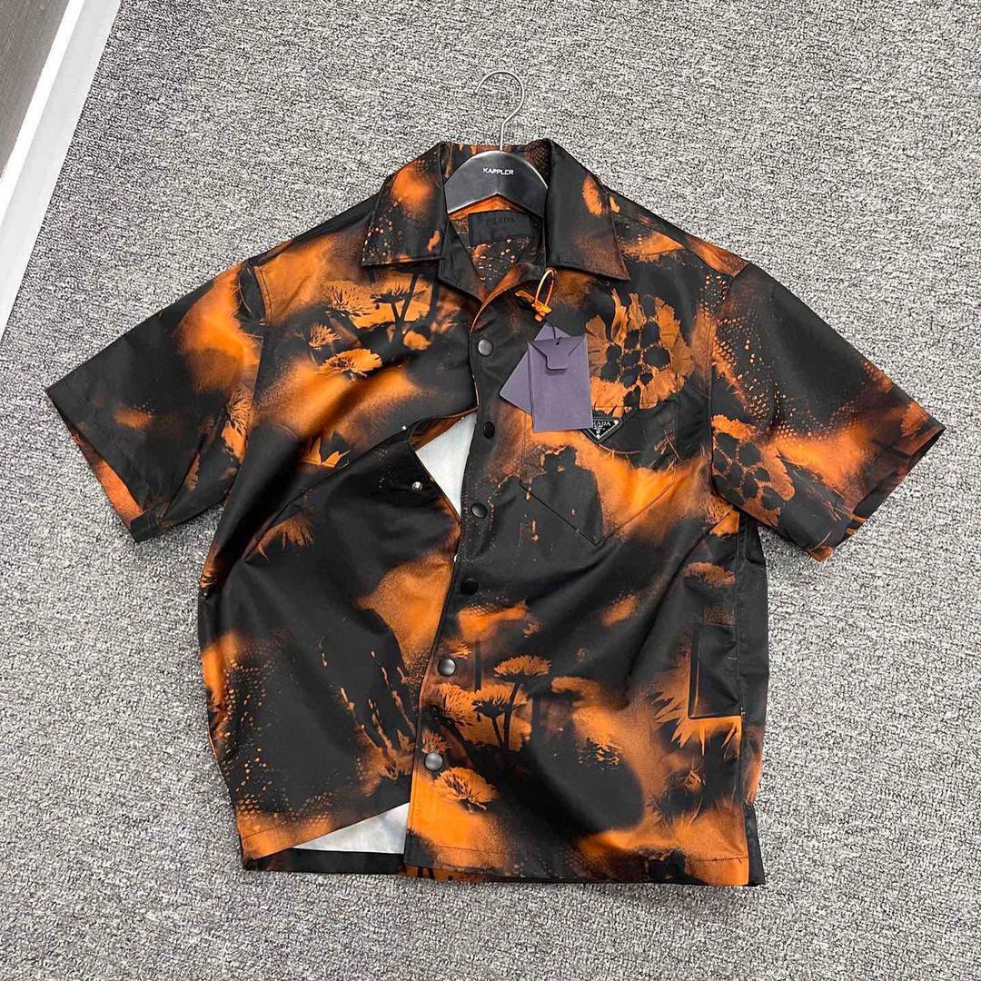 Prada Re-Nylon printed short-sleeved shirt