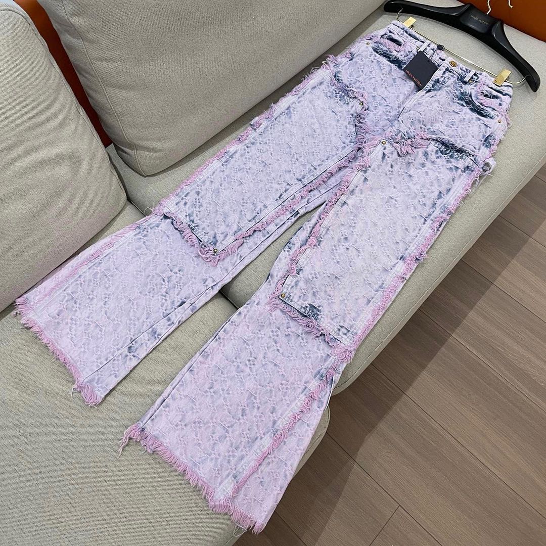 Louis Vuitton Wide Carpenter Trousers With Fringes – NYSummerShop