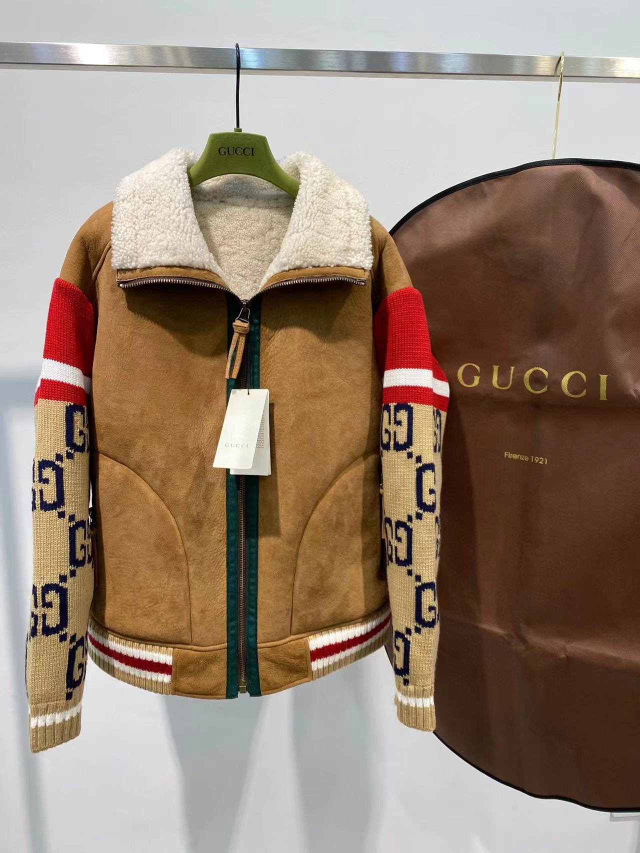Gucci knit sleeve jacket