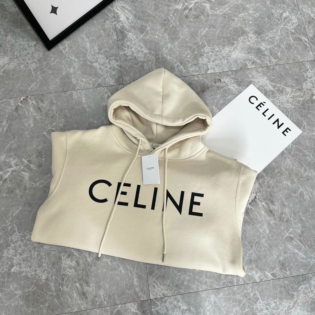 Celine fleece logo hoodie