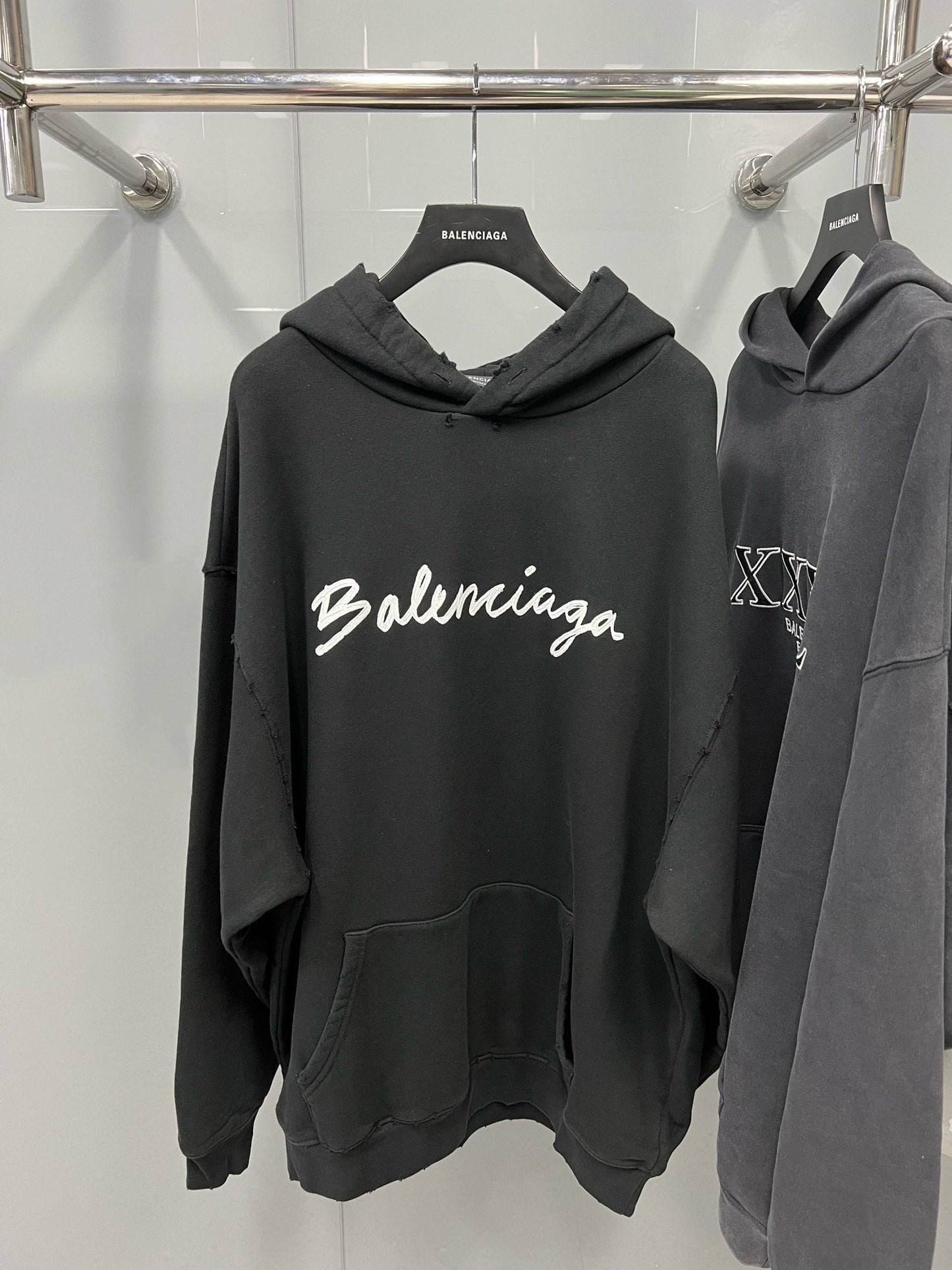 Balenciaga script logo oversized hoodie