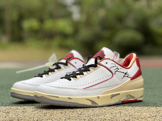 OFF-WHITE X AIR JORDAN 2 RETRO LOW SP 'WHITE VARSITY RED'