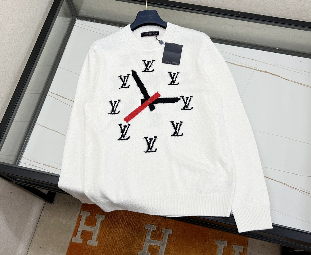 Louis Vuitton CLOCK INTARSIA PULLOVER SWEATER NYSummerShop